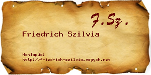 Friedrich Szilvia névjegykártya